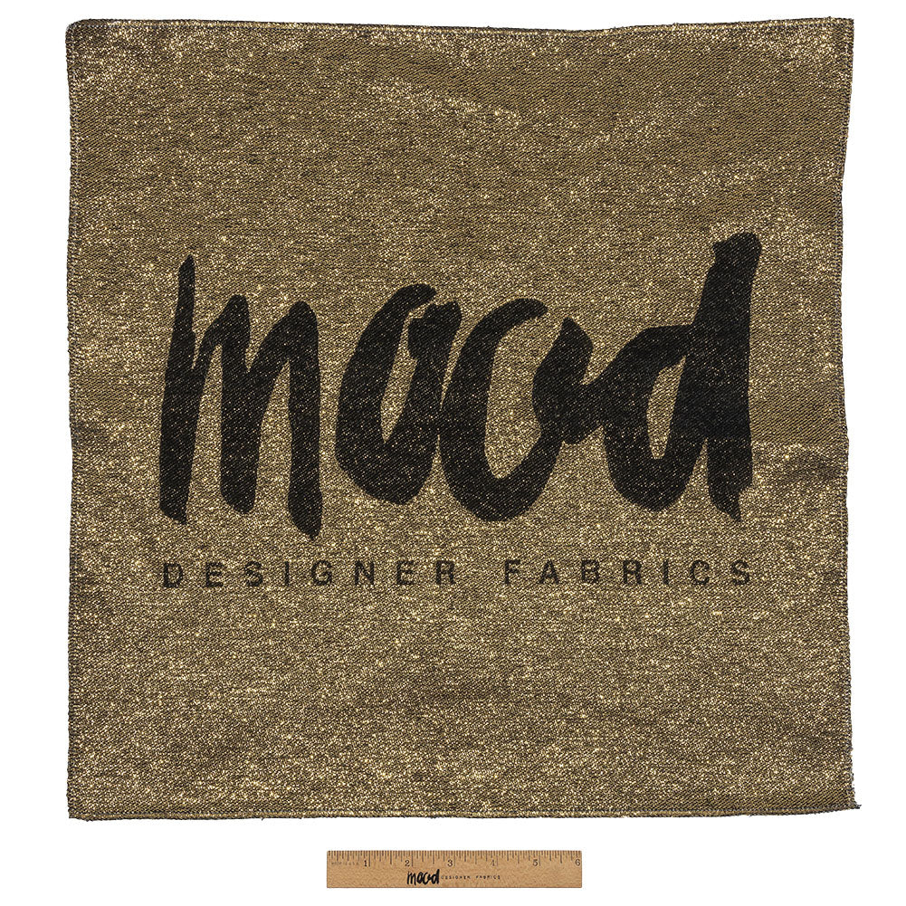 Mood Designer Fabrics Metallic Gold and Black Oversized Square Patch - 18.875"