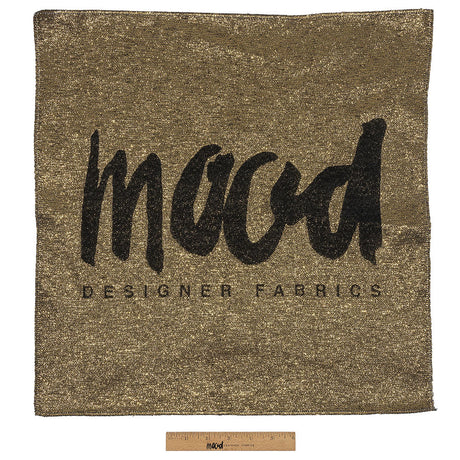 Mood Designer Fabrics Metallic Gold and Black Oversized Square Patch - 18.875"