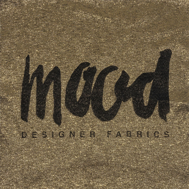 Mood Designer Fabrics Metallic Gold and Black Oversized Square Patch - 18.875"