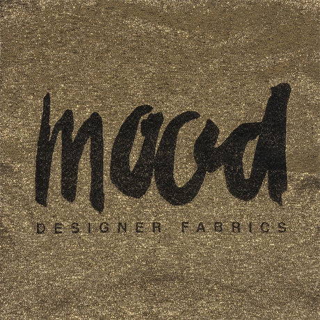 Mood Designer Fabrics Metallic Gold and Black Oversized Square Patch - 18.875"