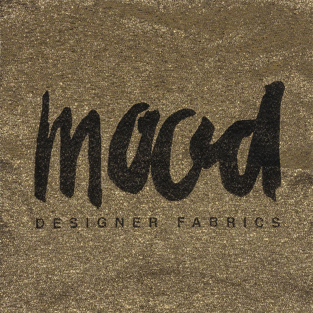 Mood Designer Fabrics Metallic Gold and Black Oversized Square Patch - 18.875"