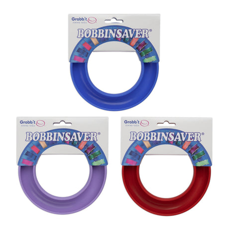 Grabbit Bobbin Saver - Bobbin Storage Ring for Regular Size Bobbins, 3/16" Diameter - Assorted Colors