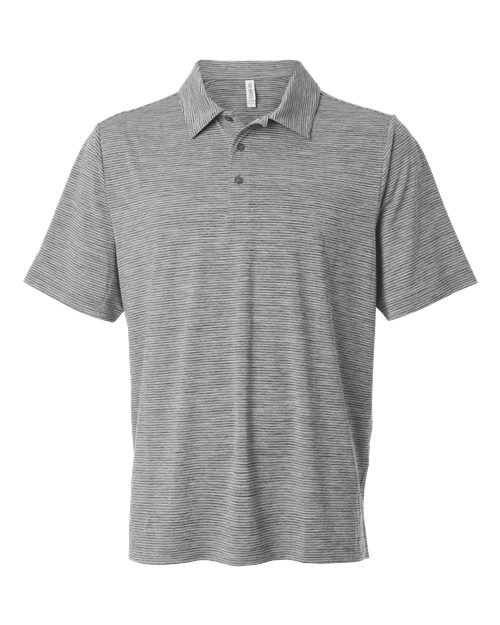 Men's Relay Heathered Stripe Performance Polo