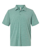Men's Relay Heathered Stripe Performance Polo