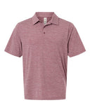 Men's Relay Heathered Stripe Performance Polo
