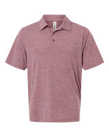 Men's Relay Heathered Stripe Performance Polo