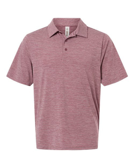 Men's Relay Heathered Stripe Performance Polo