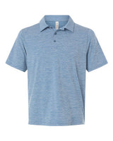 Men's Relay Heathered Stripe Performance Polo