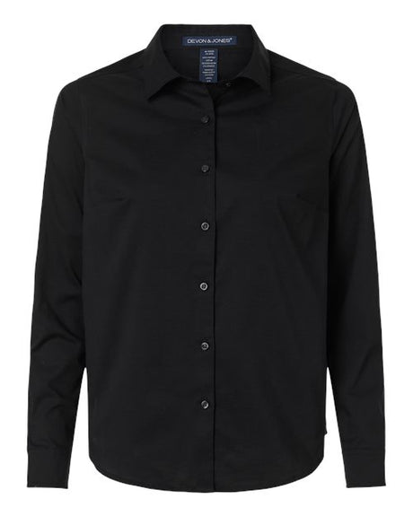 Devon & Jones Women's CrownLux Performance Spencer Poplin Dress Shirt