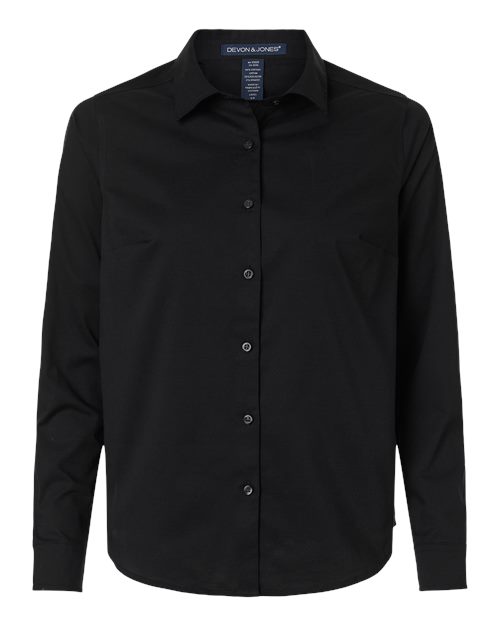 Devon & Jones Women's CrownLux Performance Spencer Poplin Dress Shirt