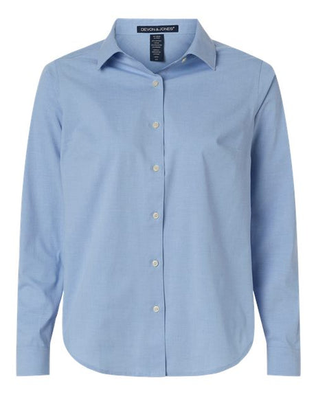 Devon & Jones Women's CrownLux Performance Spencer Poplin Dress Shirt