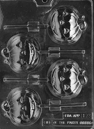 Large Pumpkin Lolly Chocolate Mold - LPH073