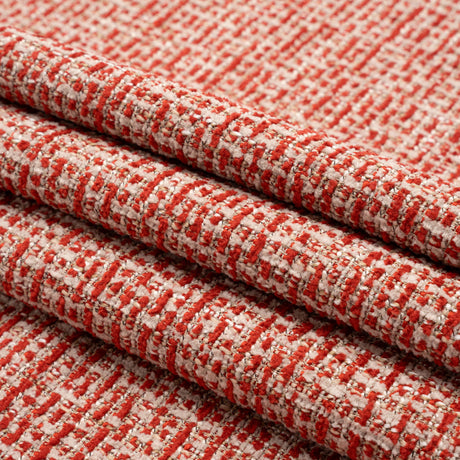 Crypton Ruby and Beige Tweed Polyester Upholstery Chenille