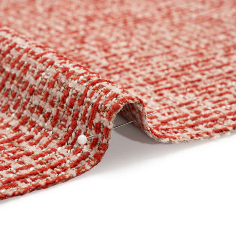 Crypton Ruby and Beige Tweed Polyester Upholstery Chenille