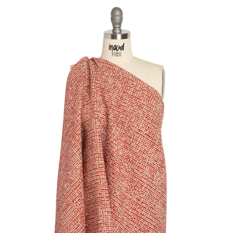Crypton Ruby and Beige Tweed Polyester Upholstery Chenille