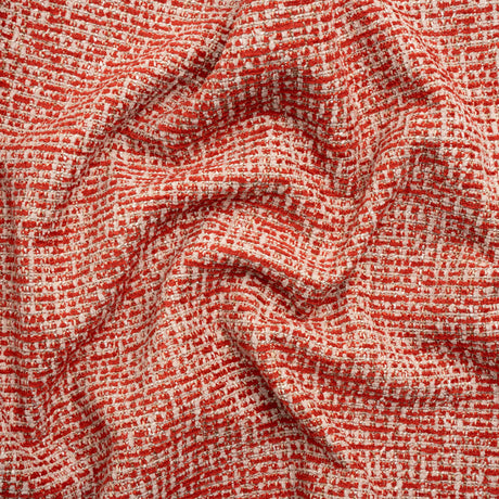 Crypton Ruby and Beige Tweed Polyester Upholstery Chenille