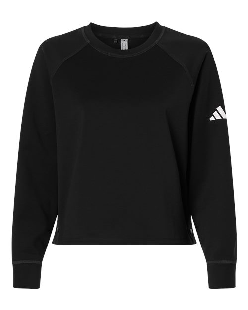 Adidas Women's Beyond Side-Snap Crewneck Sweatshirt