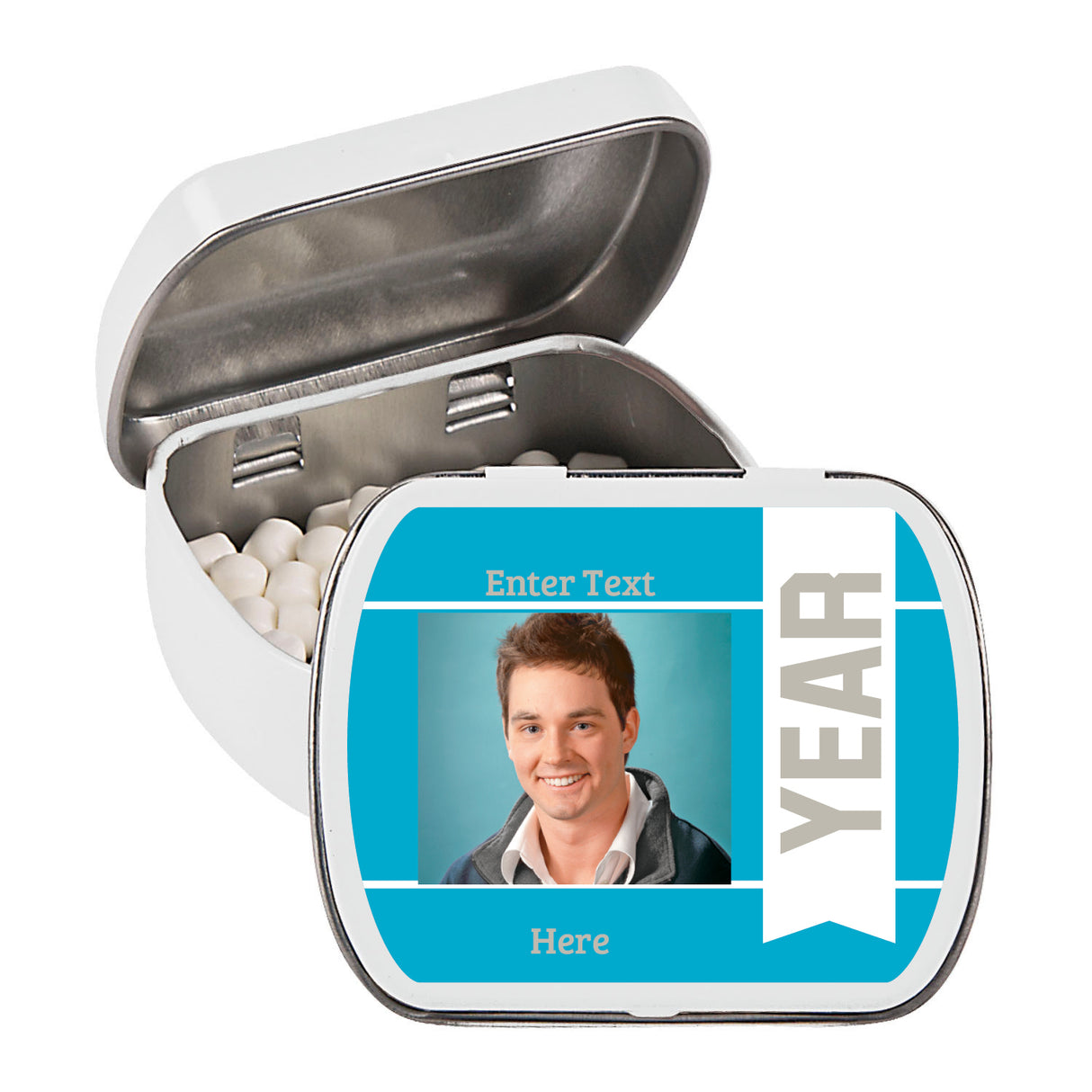 2 1/2" Custom Photo Graduation Year Mint Tins 24 Pieces