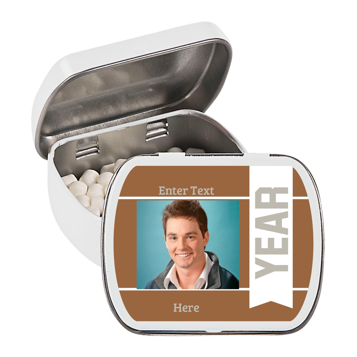 2 1/2" Custom Photo Graduation Year Mint Tins 24 Pieces