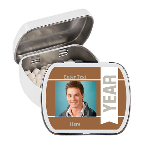 2 1/2" Custom Photo Graduation Year Mint Tins 24 Pieces