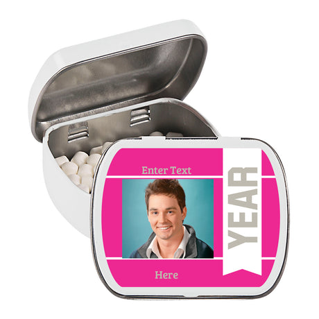 2 1/2" Custom Photo Graduation Year Mint Tins 24 Pieces
