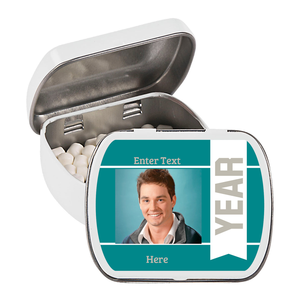 2 1/2" Custom Photo Graduation Year Mint Tins 24 Pieces