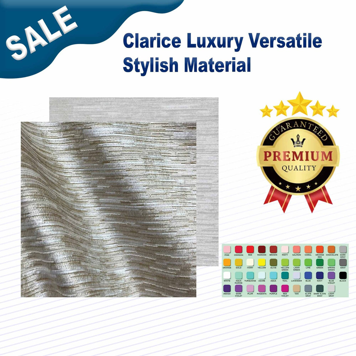 1 Yard Clarice Luxury Versatile & Stylish Material