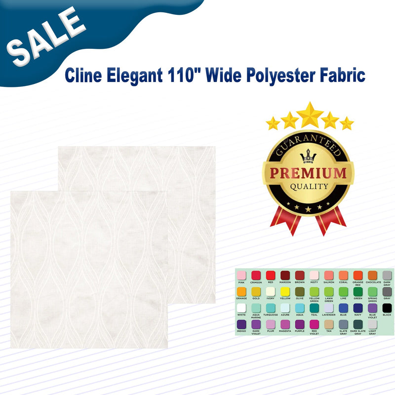 1 Yard Cline Elegant 110" Wide Polyester Fabric