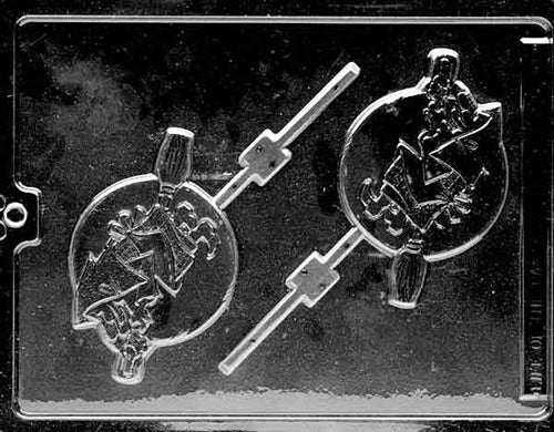Witch On Broom Lolly Chocolate Mold - LPH025