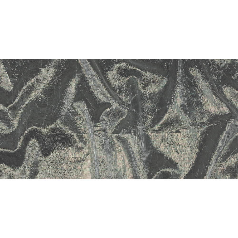 Iridescent Rainbow and Blue or Not Crinkled Polyester Organdy
