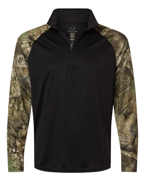 Realtree® Performance Colorblocked Quarter-Zip Pullover