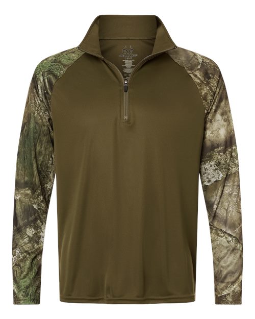 Realtree® Performance Colorblocked Quarter-Zip Pullover