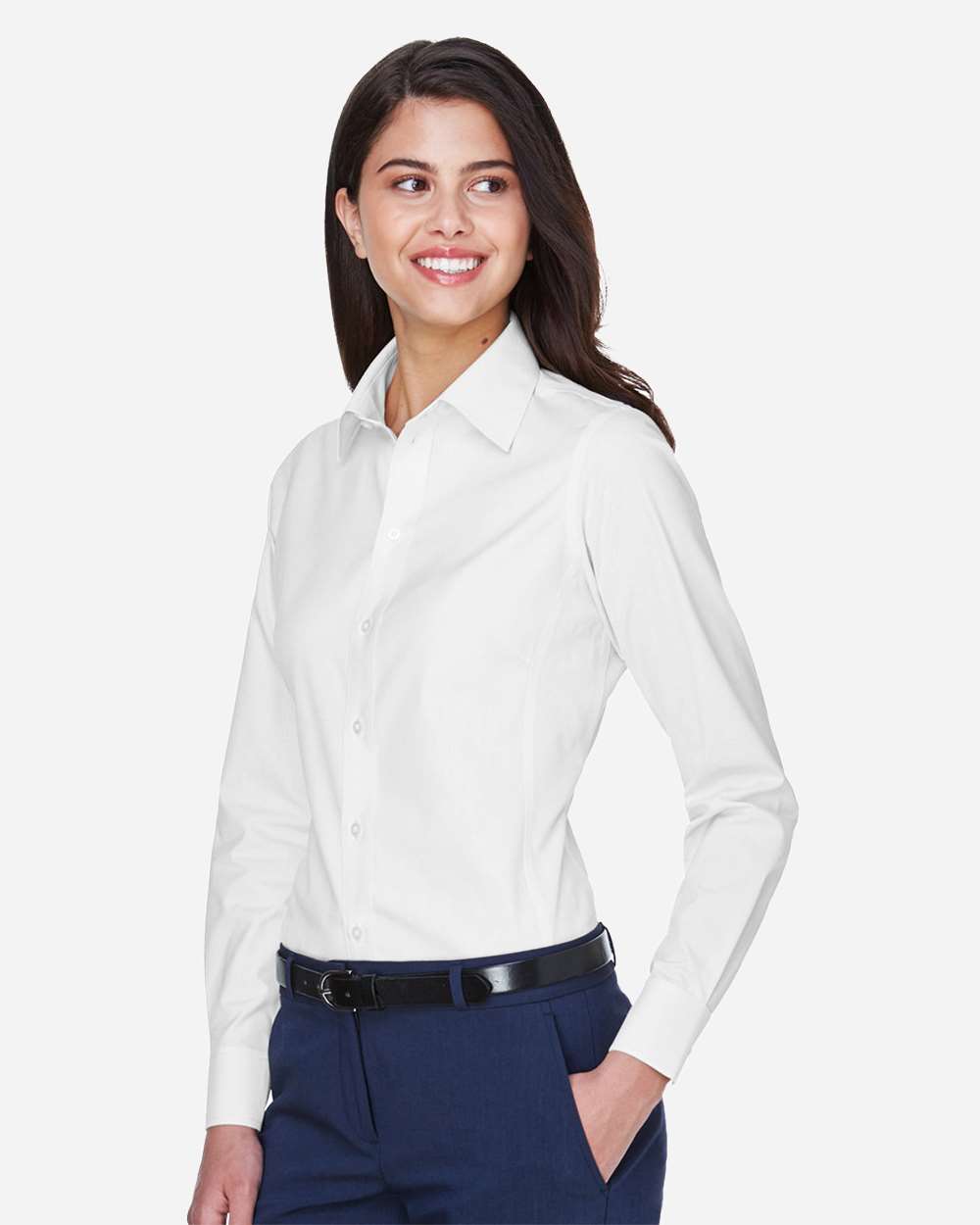 Devon & Jones® Womens Oxford Dress Shirt Cotton Polyester Classic Fit