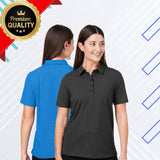 Devon & Jones® Women's Crownlux Performance Geo Polo Moisture Wicking Stretch Top
