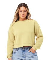 BELLA + CANVAS® Women's Crop Raglan Fleece Crewneck Sweatshirt - 7505