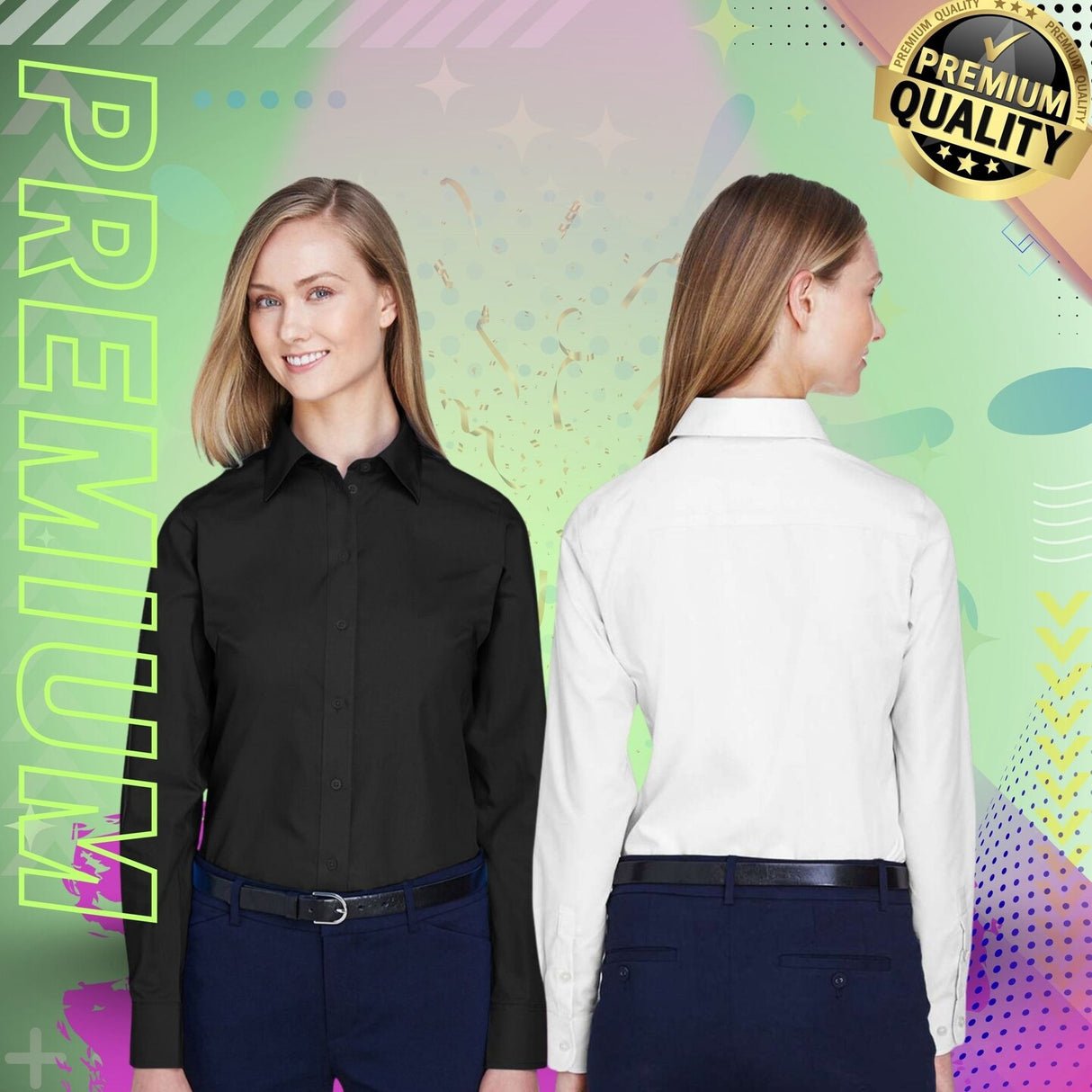 Devon & Jones® Women's Broadcloth Woven Dress Shirt