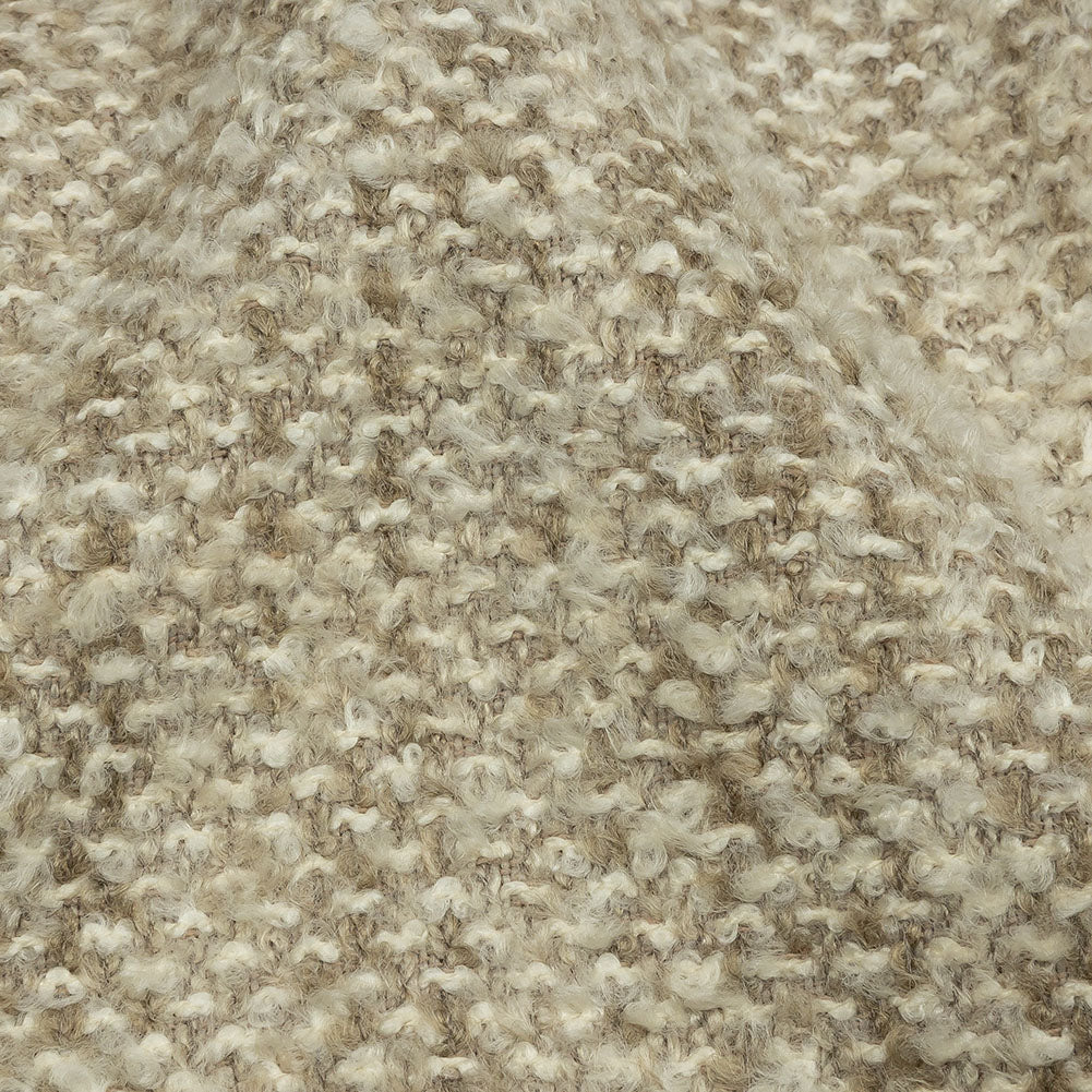 Parchment Tweedy Acrylic and Cotton Boucle