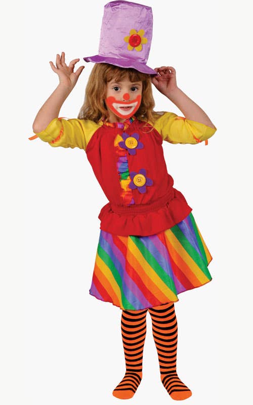 Rainbow Girl's Clown Costume