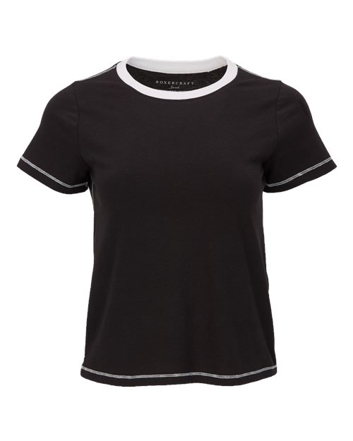 Women's Contrast Stitch Baby Tee