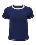 Women's Contrast Stitch Baby Tee