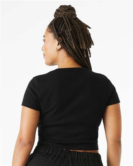 BELLA + CANVASÂ Women's Micro Rib Short Sleeve Baby Tee - XS