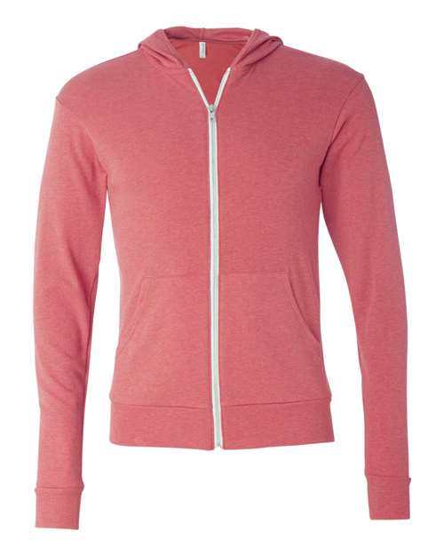 BELLA + CANVAS® Triblend Lightweight Full Zip Hooded