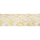 Metallic Gold, Coral and Lime Chevrons and Arrows Luxury Burnout Brocade