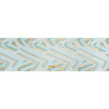 Metallic Gold, Aqua and Teal Chevrons and Arrows Luxury Burnout Brocade