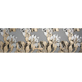 Metallic Gold, Silver and Black Fantastic Flowers Luxury Burnout Brocade