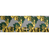 Metallic Forest, Gold and Black Fantastic Flowers Luxury Burnout Brocade