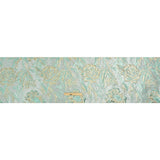 Metallic Light Blue, Gold and Aqua Radiant Roses Luxury Brocade