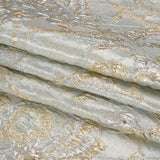 Metallic Gold and Silver Radiant Roses Luxury Brocade