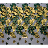 Metallic Forest, Gold and Black Floral Luxury Burnout Brocade Panel