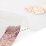 Metallic Pink, Gold and White Floral Luxury Burnout Brocade Panel